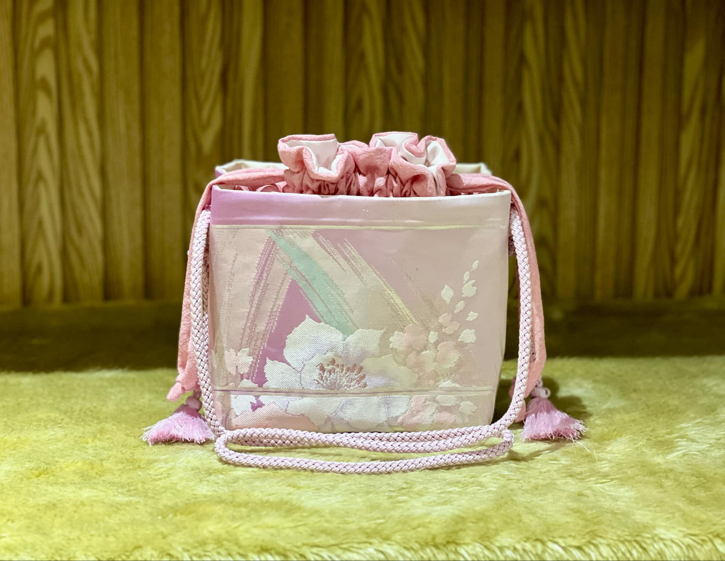 Cool Kimono Bucket Bag (Kimono-Obi-Obijime)