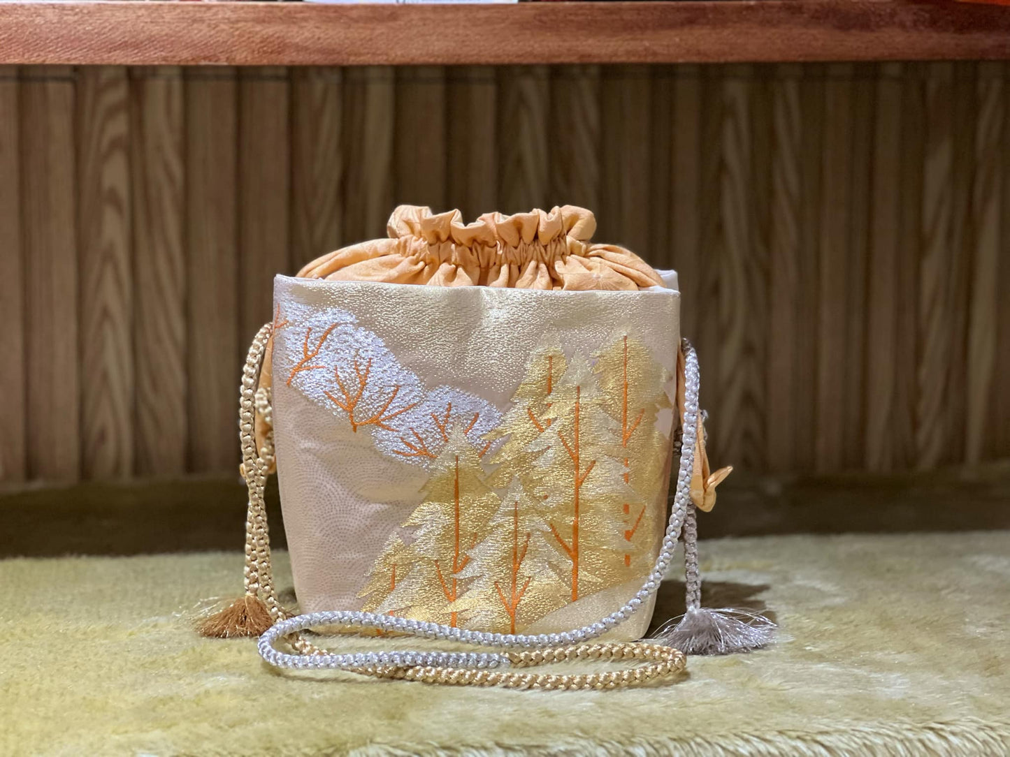 Cool Kimono Bucket Bag (Kimono-Obi-Obijime)