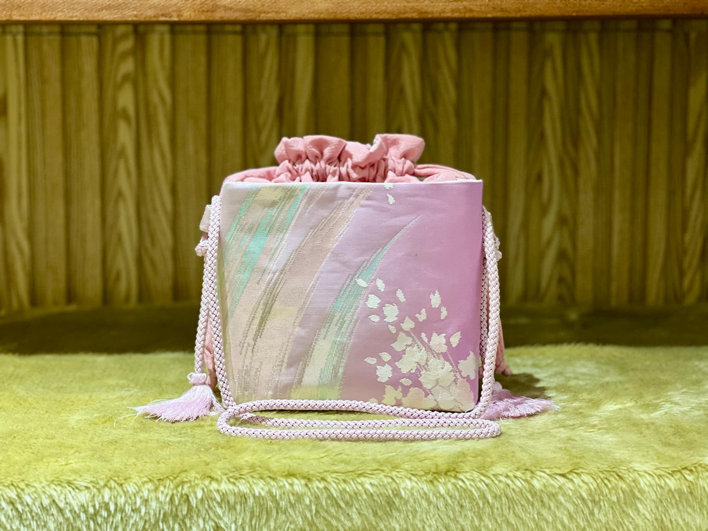 Cool Kimono Bucket Bag (Kimono-Obi-Obijime)