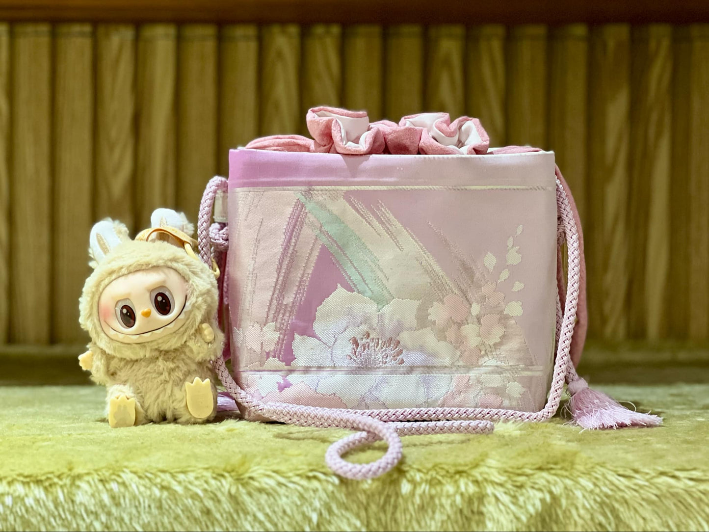 Cool Kimono Bucket Bag (Kimono-Obi-Obijime)