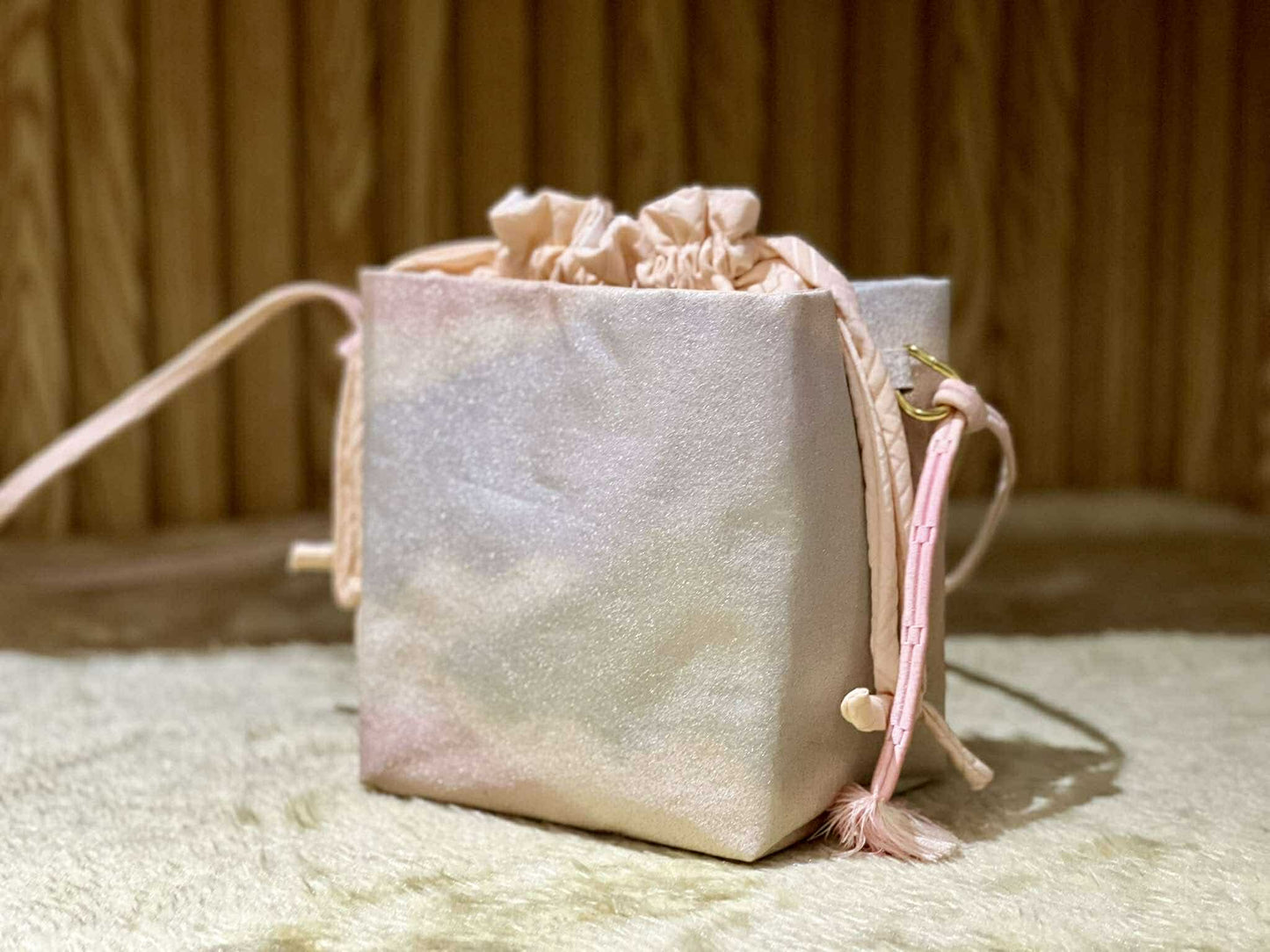 Cool Kimono Bucket Bag (Kimono-Obi-Obijime)