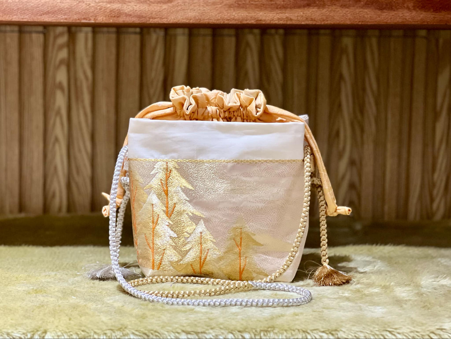 Cool Kimono Bucket Bag (Kimono-Obi-Obijime)