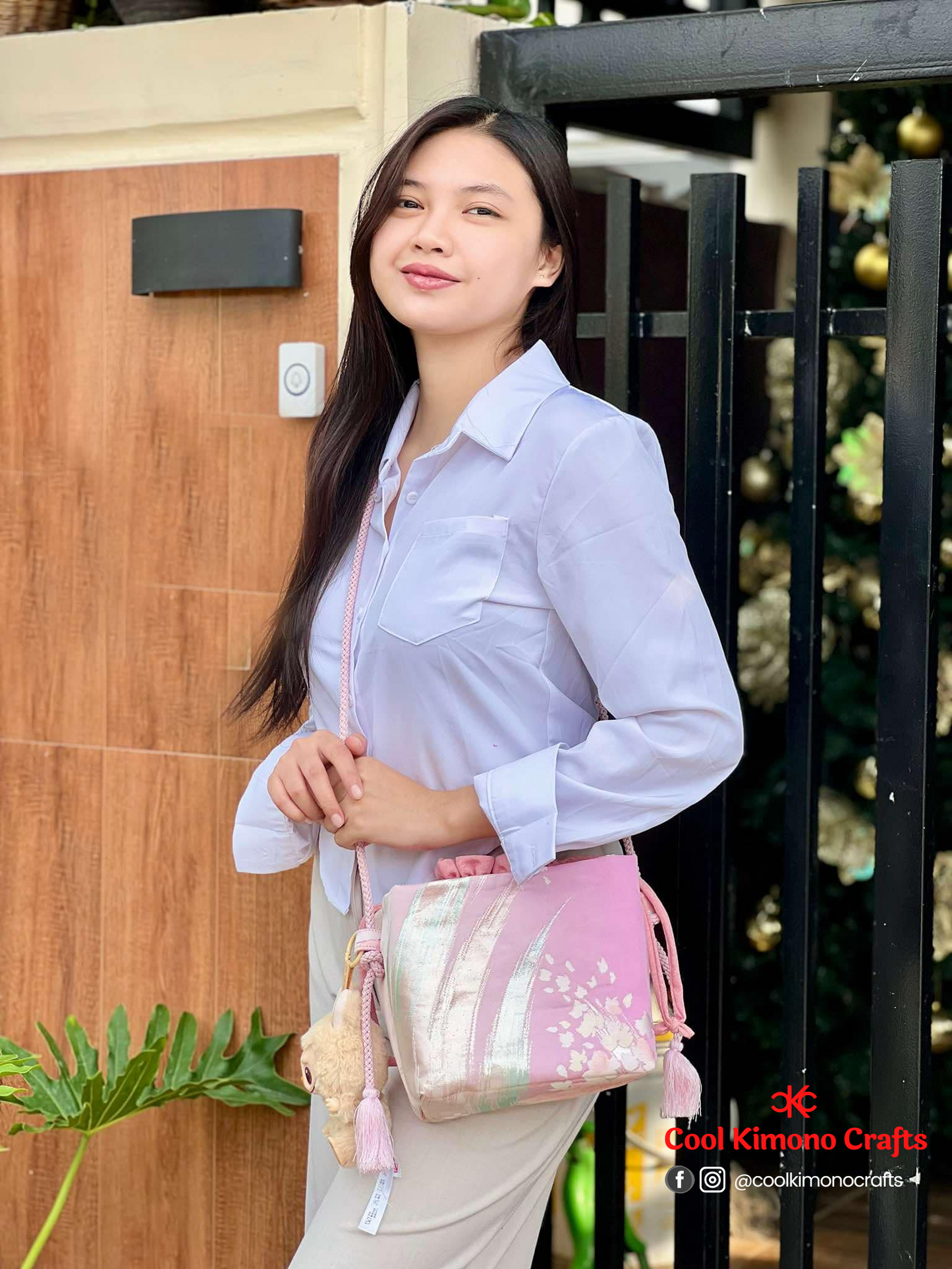 Cool Kimono Bucket Bag (Kimono-Obi-Obijime)
